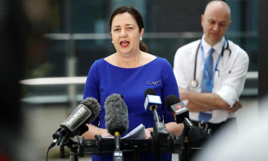 images Brisbane Covid Update Press Conference new covid case in queensland could have