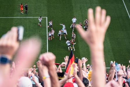 Germany fans after Deniz Undav scored