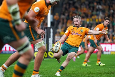 Ryan Lonergan kicks nan shot successful nan Ireland Test