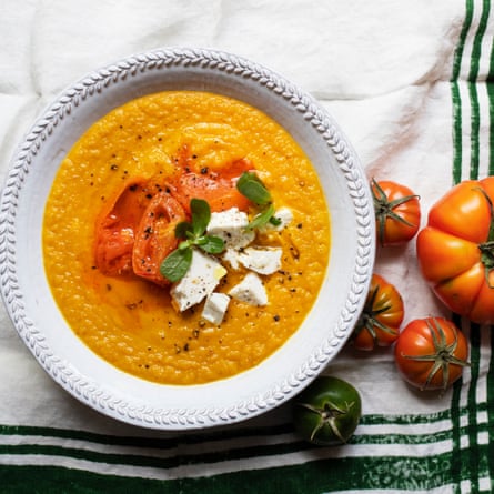 Tomato and carrot soup.