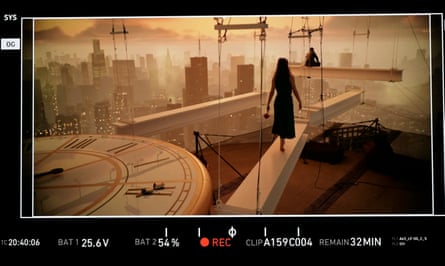 A view through the camera during the filming of Megalopolis.
