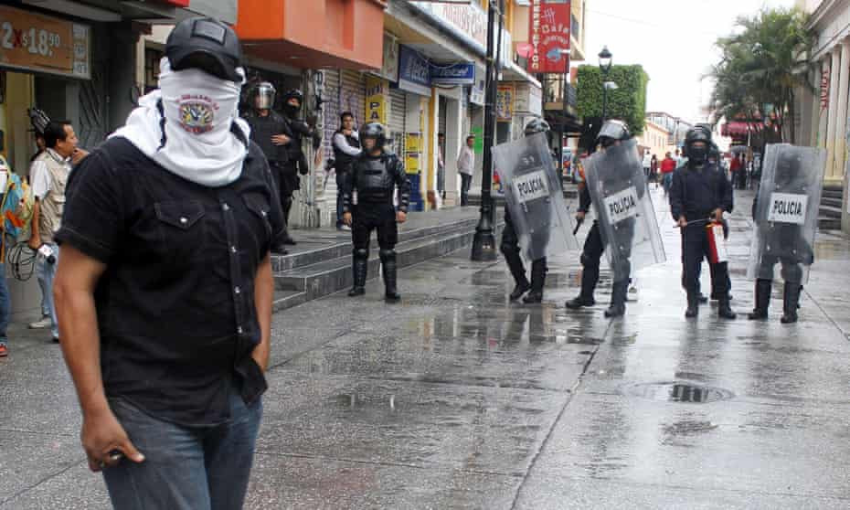 Mexico elections, protest, police