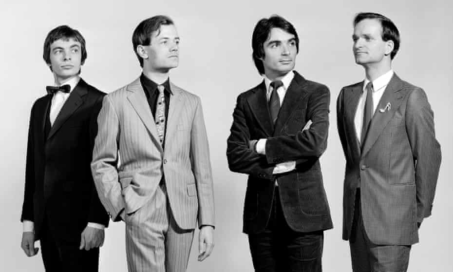 Playful, romantic, melodic … Karl Bartos, Ralf Hutter, Wolfgang Flur and Florian Schneider of Kraftwerk, circa 1975.