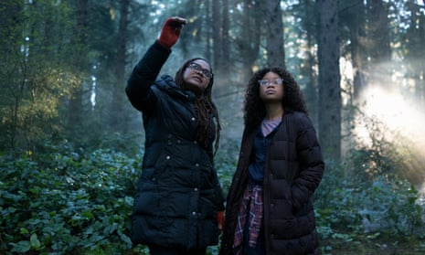 Ava DuVernay with Storm Reid on the set of Disney’s A Wrinkle in Time.
