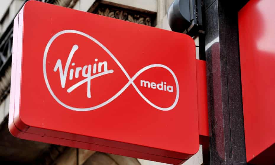 Virgin Media logo above a shop