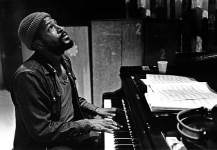 Marvin Gaye in the studio in 1973.