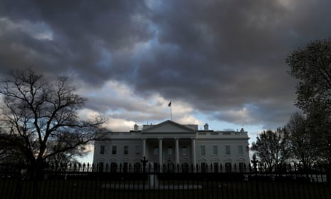 The White House at dusk on Friday, after Robert Mueller handed in his report.