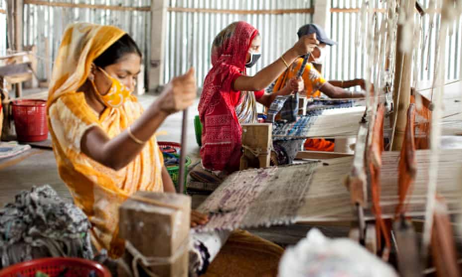 A rug factory in  Doani villlage, northern Bangladesh.
