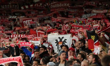 Cologne fans inside the Emirates Stadium on Thursday night