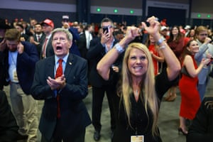 West Palm Beach, FloridaSupporters react while watching returns come in during an election night watch party