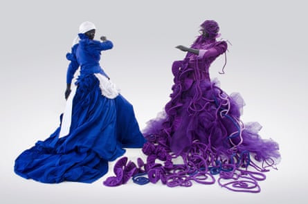 A Reversed Retrogress: Scene 1 (The Purple Shall Govern) (2013), by Mary Sibande