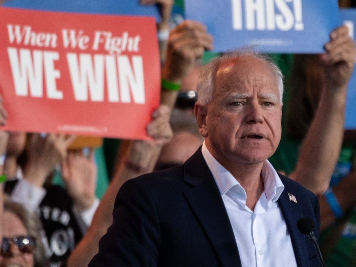 Republican-led House panel subpoenas Tim Walz over $250m Covid relief fraud | US elections 2024 | The Guardian