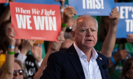 Republican-led House panel subpoenas Tim Walz over $250m Covid relief fraud | US elections 2024 | The Guardian