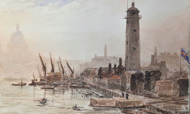 From Waterloo Bridge (1830s) by John Louis Petit.