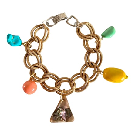 Twisted Vintage Pastel tone charm bracelet