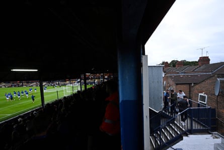 Fans enter the away section at Kenilworth Road