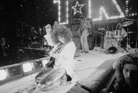 Bolan with T Rex at the Sundown, Edmonton, London in December 1972.
