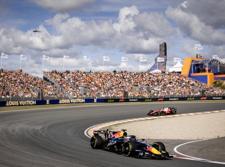 Max Verstappen (Red Bull Racing) and Charles Leclerc (Ferrari) during sprint qualifying,