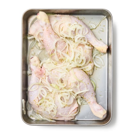 Felicity Cloake’s yassa chickenhearted – uncooked pinch onions each complete it.