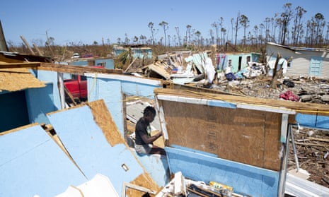 A destroyed home in Great Abao, Bahamas, on 9 September. 