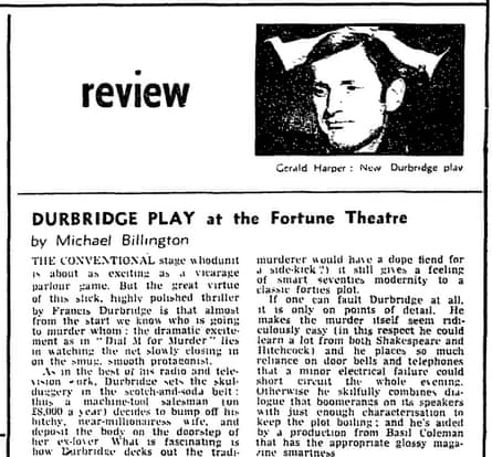 Michael Billington’s first review for the Guardian, from 2 October 1971