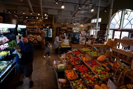 People shop at market