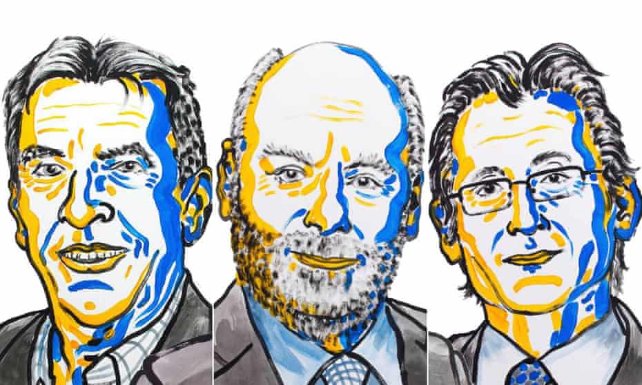 Jean-Pierre Sauvage, Sir J. Fraser Stoddart and Bernard L. Feringa, winners of the 2016 Nobel prize in chemistry.