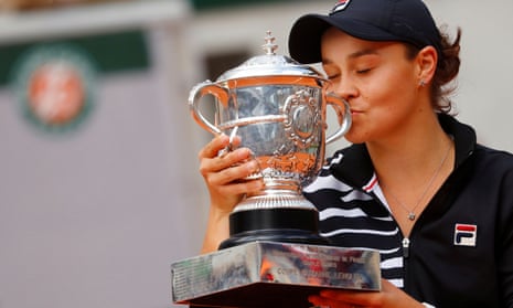 Ashleigh Barty pictured after winning the French Open in 2019