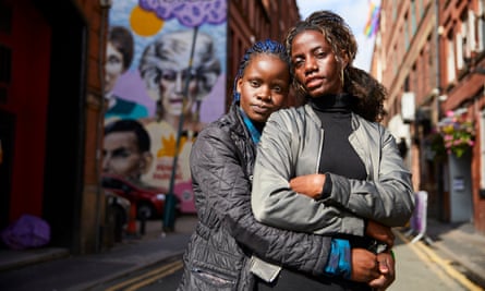 Megan Nankabirwa and her partner Lydia Nabukenya in Manchester’s gay village.