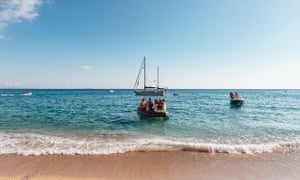 Boat heading for Gjipe beach