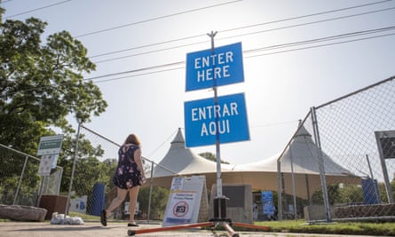 A coronavirus testing site in Austin. Senate Republicans are preparing to unveil a new coronavirus relief bill when Congress returns from a two-week recess.