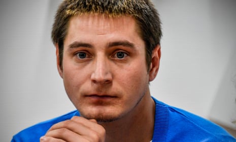 Maxim Lapunov, 30, at a press conference in Moscow on 16 October  2017, described his detention and torture by police during a crackdown on gay men in Chechnya