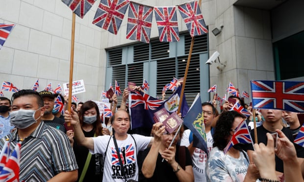 Anti-government protesters in Hong Kongcall on the British government to declare the Sino-British Joint Declaration of 1997 invalid.