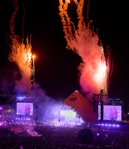 Fireworks during Olivia Rodrigo’s set