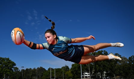 Australia’s Desiree Miller during a training session at Ballymore in Brisbane