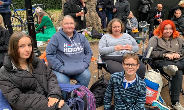 Sarah Merrick with her children, and best friend