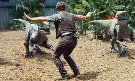 Chris Pratt controls Jurassic World’s raptors – with moves taught by Randy Miller.