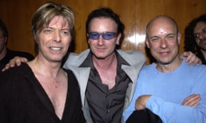Eno with David Bowie and Bono