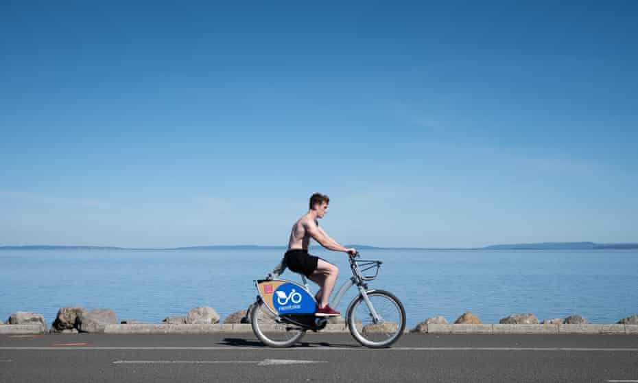 On the Cardiff Bay Trail. The city has been declared the UK’s most bike-friendly city.