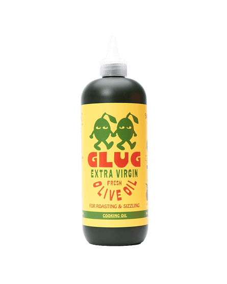 Bottle of olive oil.