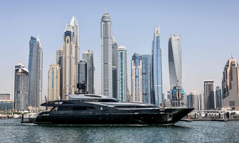 A luxury yacht in Dubai. The UAE is expected to attract the largest net inflows of millionaires globally in 2022.