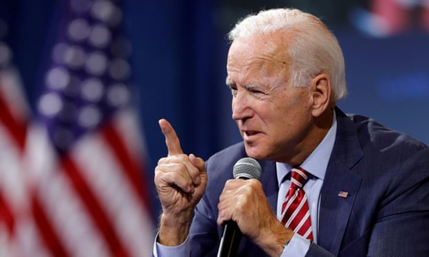 Biden has a healthy lead in national polls of the Democratic presidential field.