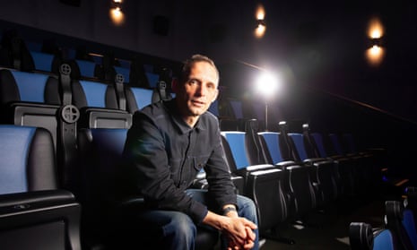 Mark Jenkin sitting in a cinema seat