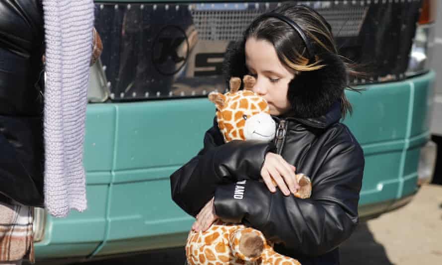 A Ukrainian woman at the border crossing in Palanca, Moldova.
