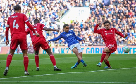 Ndiaye’s goal for Everton goal is ruled offside by VAR.