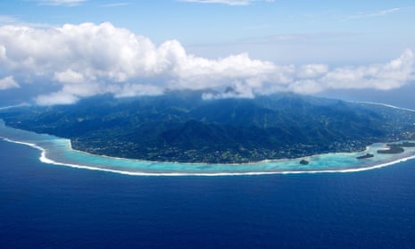 Rarotonga from the air