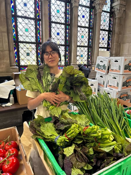Person holding produce