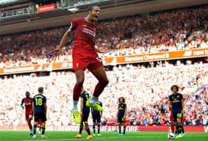 Matip celebrates.