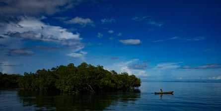 Langalanga Lagoon in Malaita province, Solomon Islands.