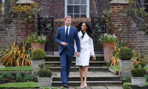 Prince Harry and Meghan Markle at Kensington Palace, London.